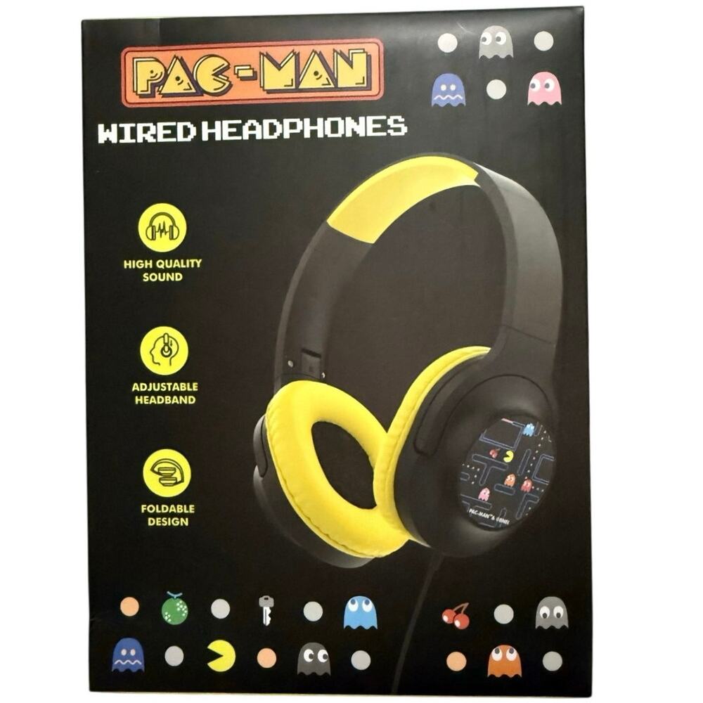 New Pac-Man pacman retro Wired Headphones electronics music ear phones head set